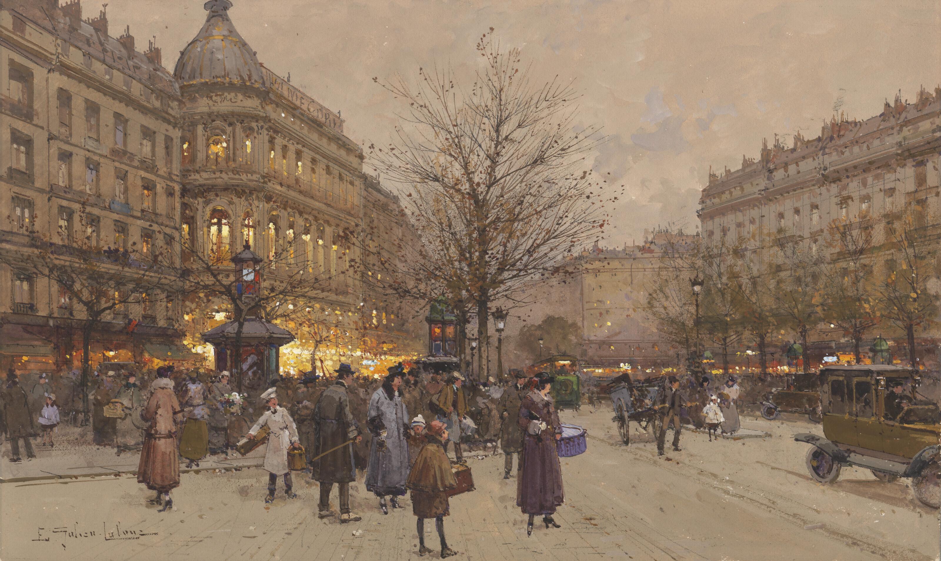 Eugène Galien-Laloue - Le Boulevard vers la Pont