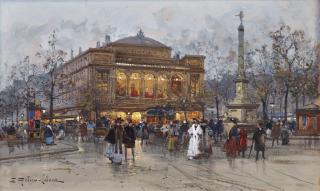 Eugène Galien-Laloue - Le Théâtre Du Châtelet, Paris