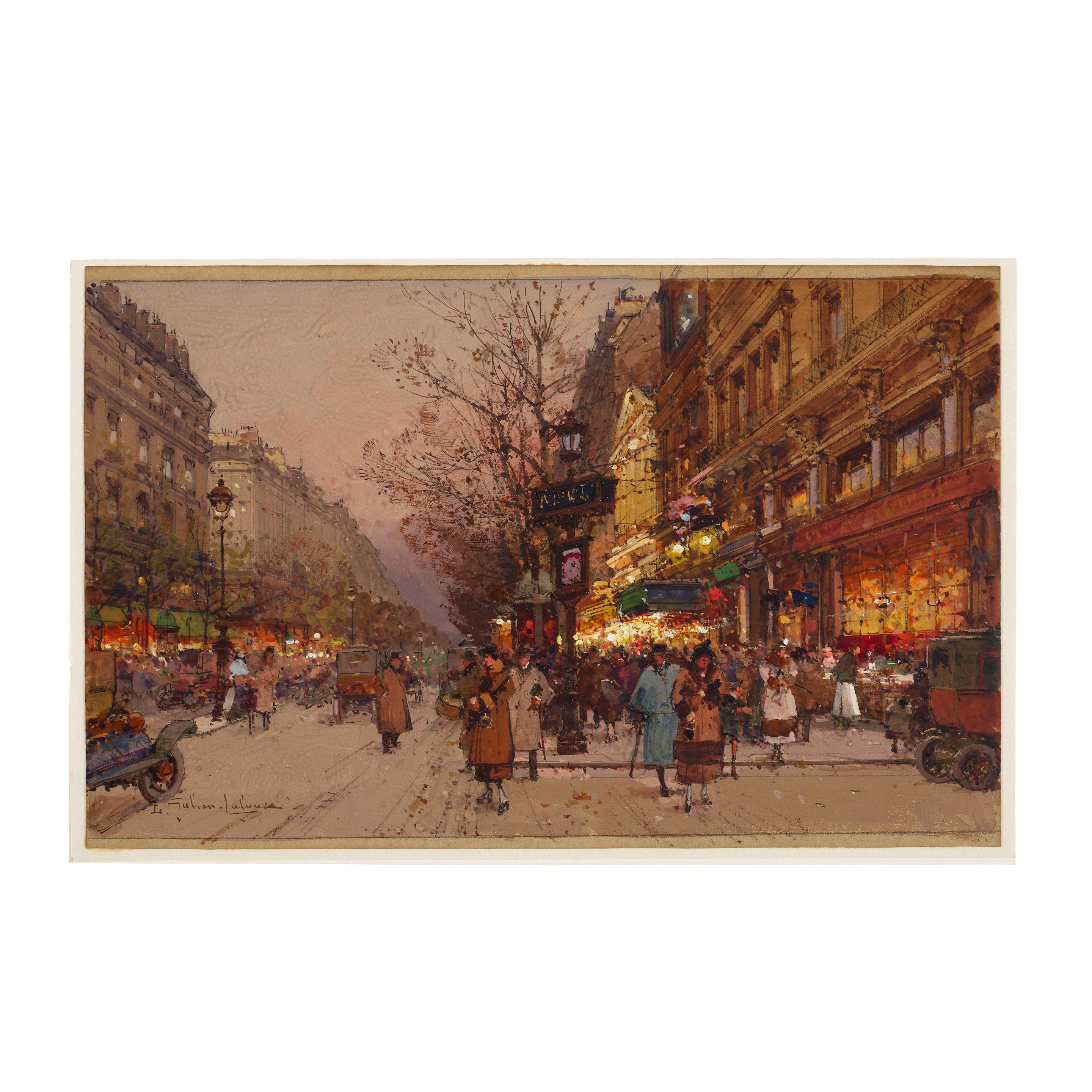 Eugène Galien-Laloue - Les Grands Boulevards près du théâtre des variétés