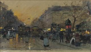 Eugene Galien-Laloue - Paris at night