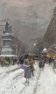 Eugène Galien-Laloue - Paris in the Snow