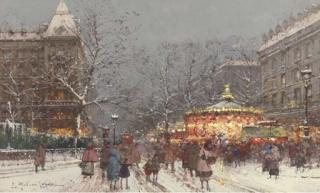 Eugène Galien-Laloue - Paris, Place D\'Anvers