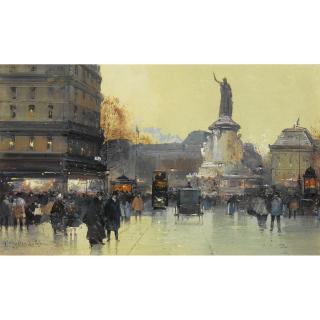 Eugène Galien-Laloue - Place De La Republique, Paris
