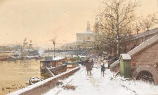 Eugène Galien-Laloue - Quai De La Seine, Paris