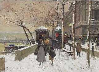 Eugène Galien-Laloue - Quai De L\'Hôtel De Ville