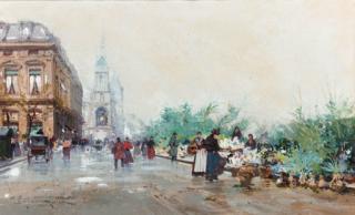 Eugene Galien-Laloue - The flower sellers