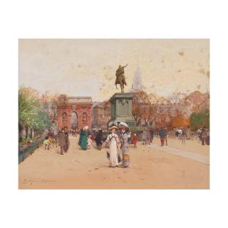 Eugene Galien-Laloue - Vue de l\'Arc de Triomphe, Montpellier