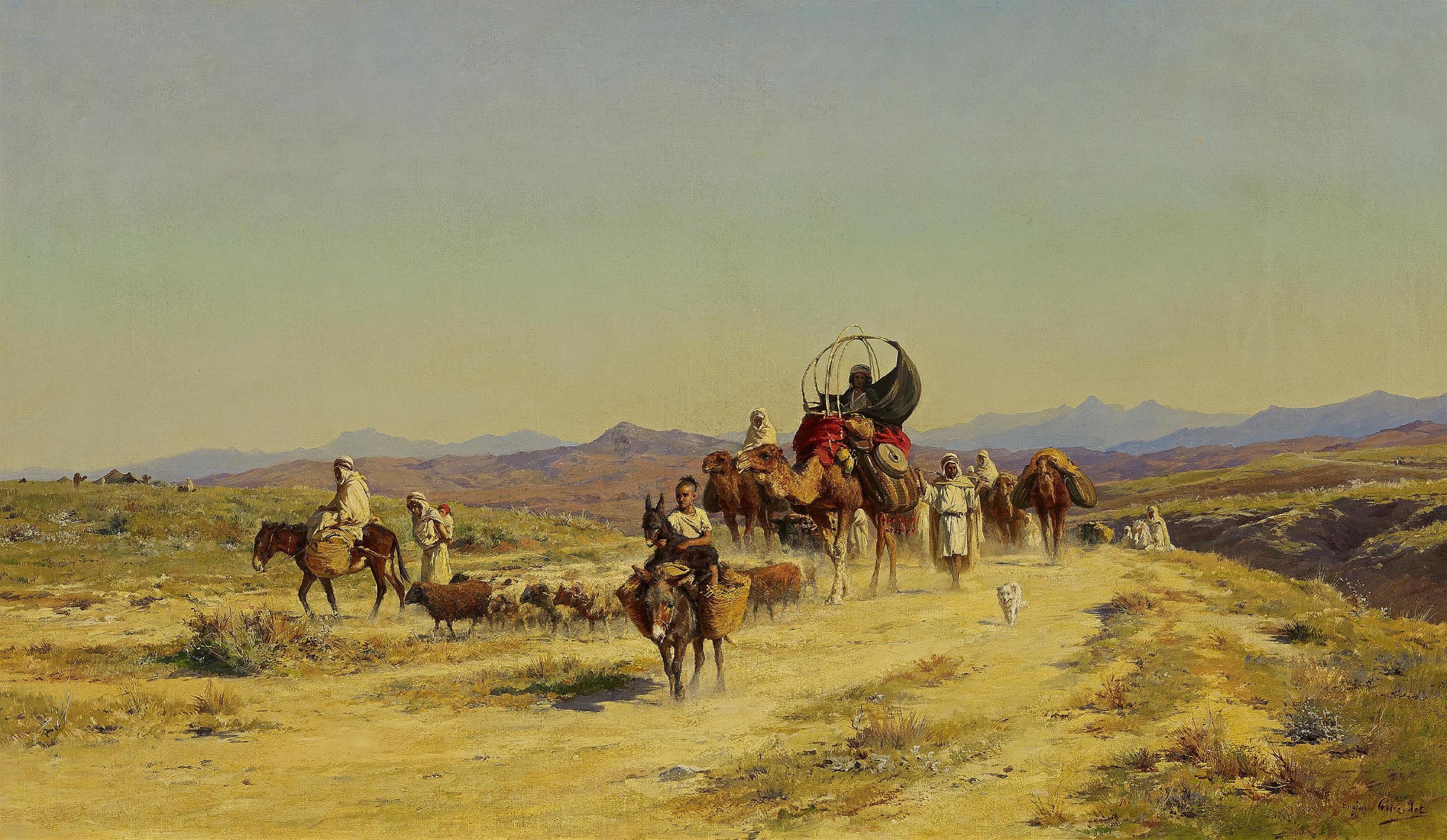 Eugène Girardet - Die Karawane.