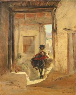 Eugène Girardet - French Passage À Bou Saada