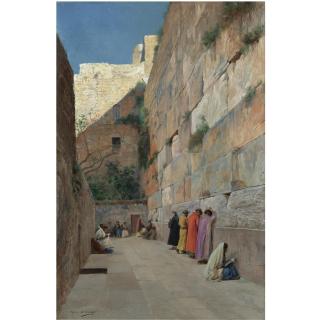 Eugène Girardet - French The Wailing Wall
