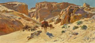Eugène Girardet - Frencha Desert Caravan