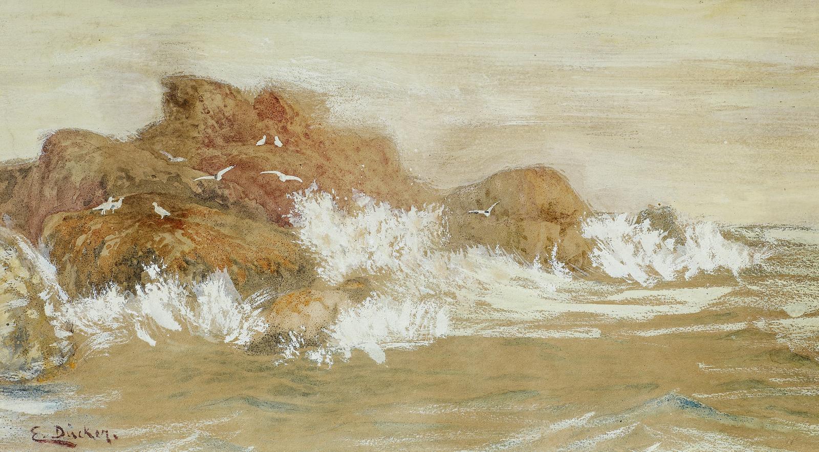 Eugène Gustav Dücker - Brandung
