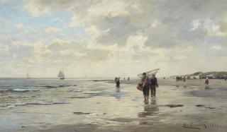 Eugène Gustav Dücker - Strandszene