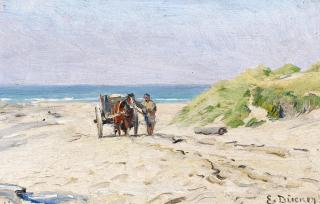 Eugène Gustav Dücker - Wattfischer in den Dünen