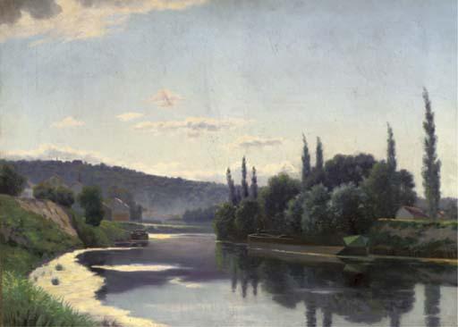 Eugene H. Frey - A Sunny Afternoon On The River