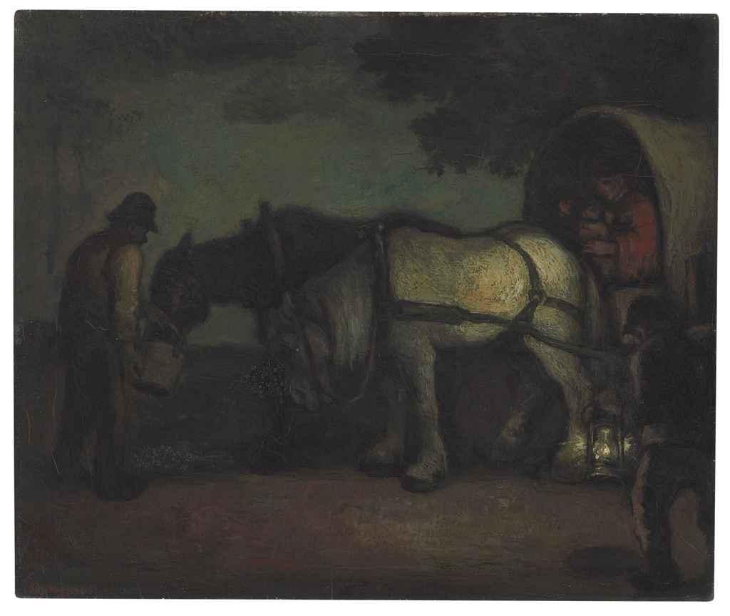 Eugene Higgins - Halt at Night