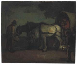 Eugene Higgins - Halt at Night