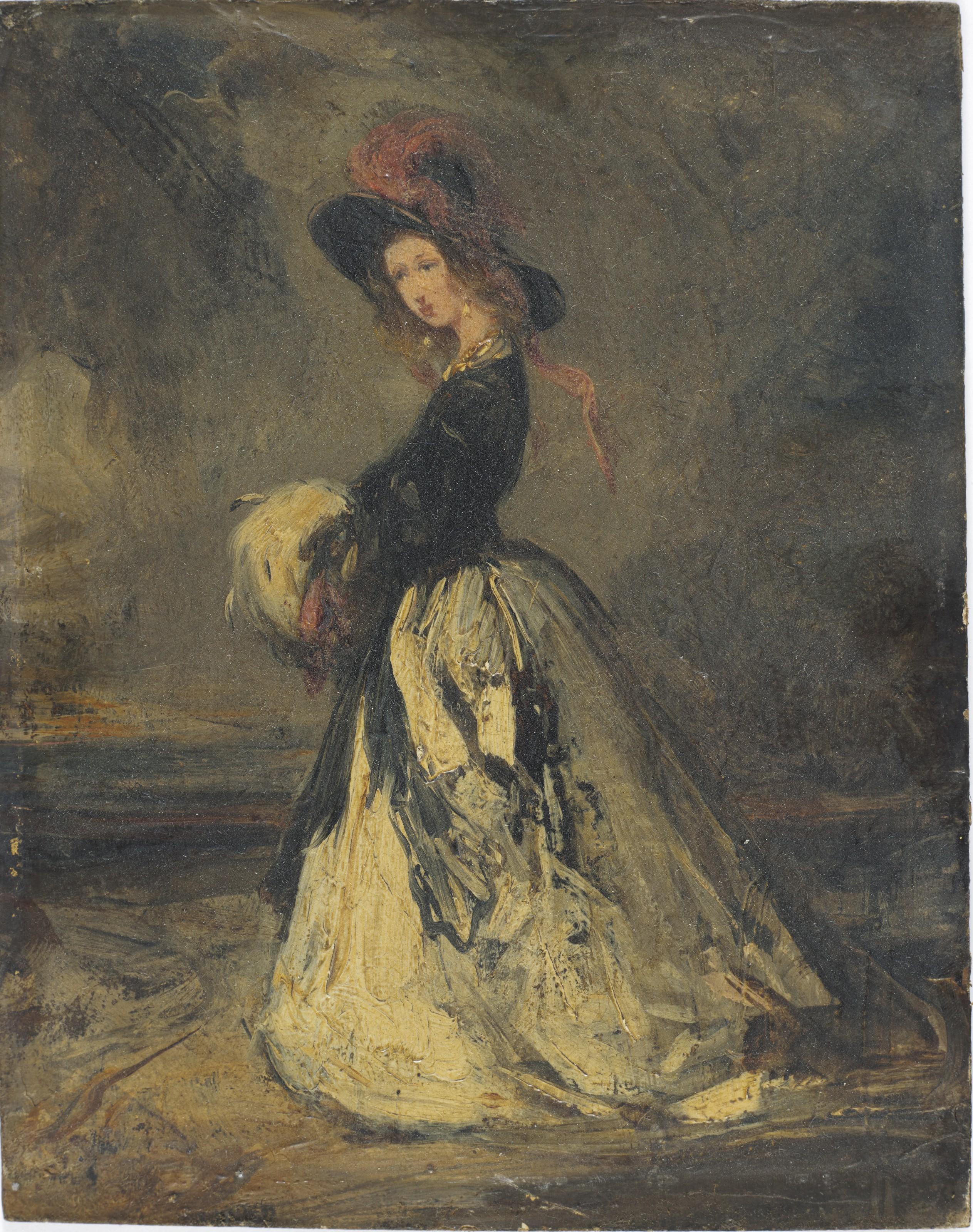 Eugène Isabey - Une jeune Anglaise