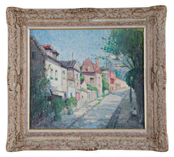 Eugène Jacques Schlumberger - Rue à Montmartre