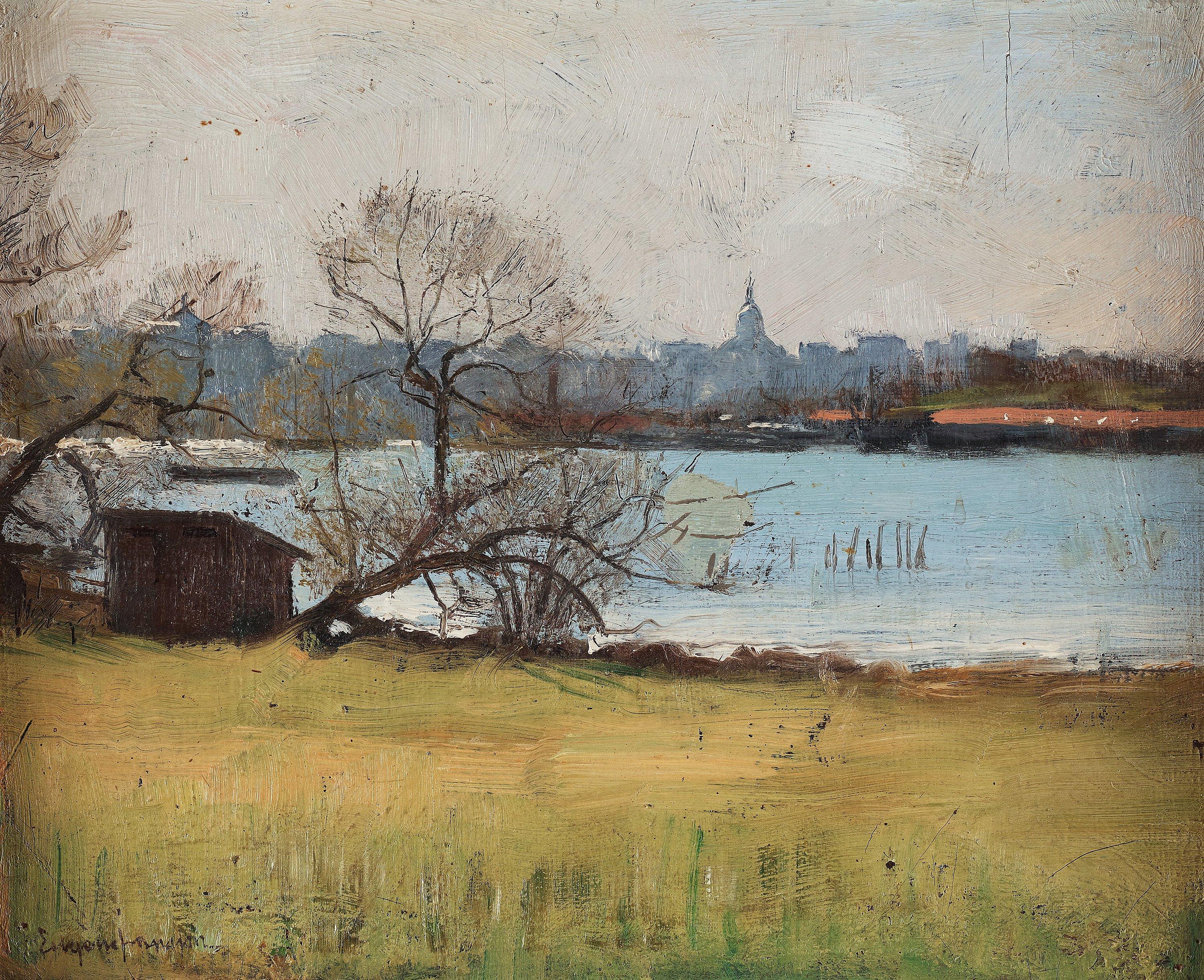 Eugène Jansson - View over Södermalm and Katarina Church from Djurgården, Stockholm