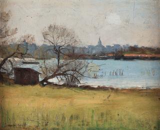Eugène Jansson - View over Södermalm and Katarina Church from Djurgården, Stockholm