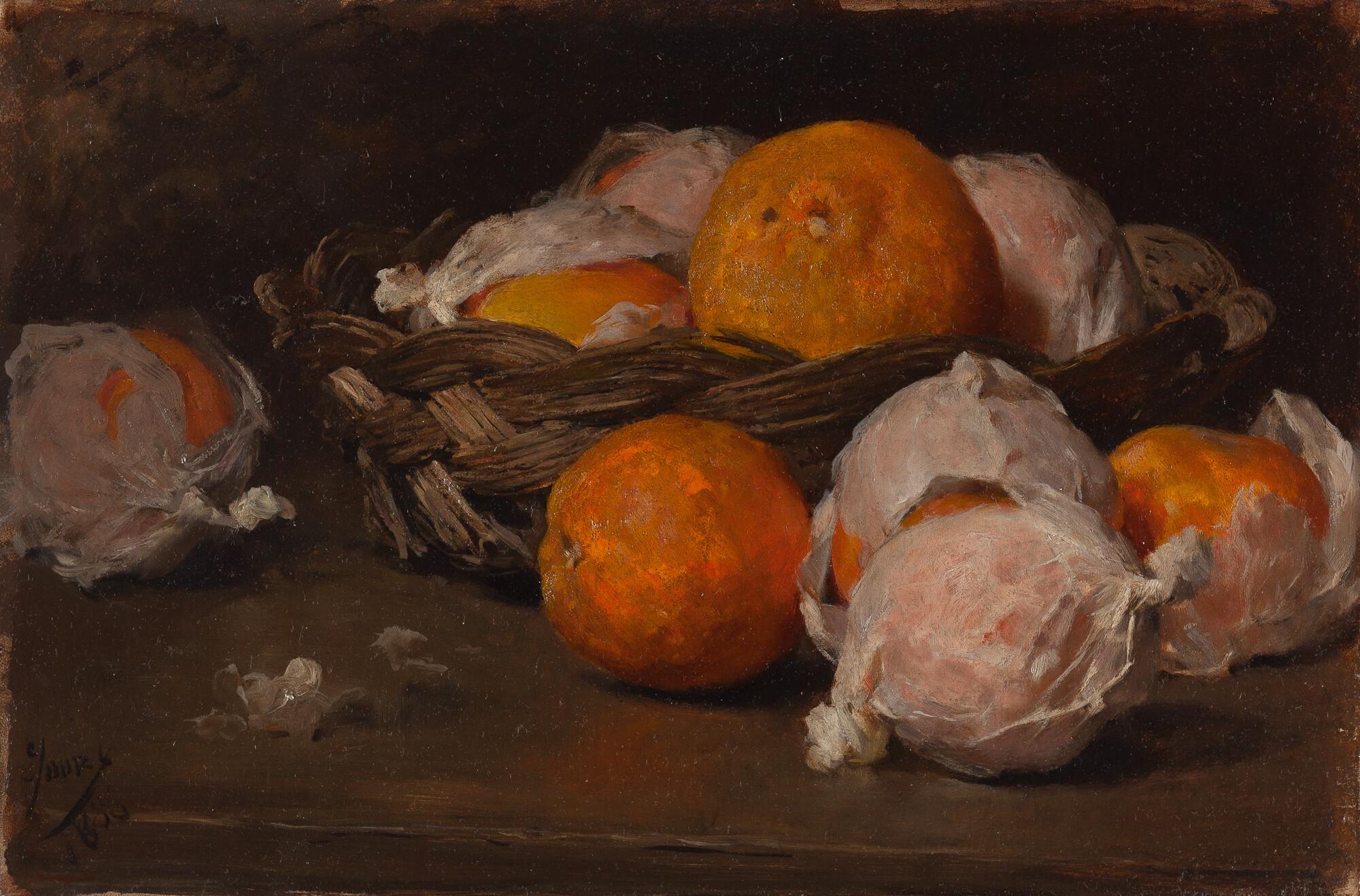 Eugène Joors - Stillleben aus Orangen