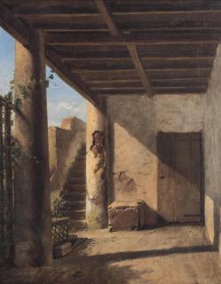 Eugène Joseph Verboeckhoven - A sunlit passage