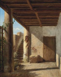 Eugène Joseph Verboeckhoven - A sunlit passage