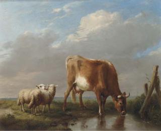 Eugène Joseph Verboeckhoven - Awaiting Their Turn