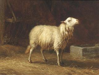 Eugène Joseph Verboeckhoven - In the stable