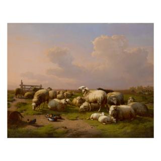 Eugène Joseph Verboeckhoven - Sheep In A Meadow