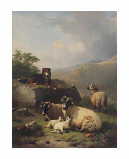 Eugène Joseph Verboeckhoven - The guardian of the flock