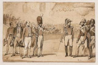 Eugene Lami - Le sergent Mercier de la Garde Nationale refusant de faire sortir Jacques-Antoine Manuel de la Chambre des Députés le 3 mars 1823