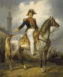 Eugene Lami - Louis-Philippe devant la colonne Vendôme en 1830