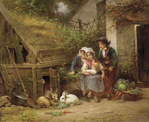 Eugène Lejeune - Feeding Time