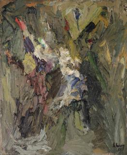 Eugène Leroy - Untitled (White Chrysanthemums)