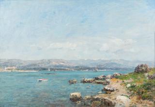 Eugène Louis Boudin - Antibes, la baie