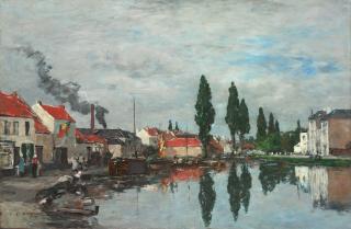 Eugène Louis Boudin - Bruxelles, Le Canal De Louvain