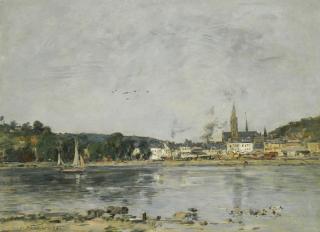 Eugène Louis Boudin - Caudebec-En-Caux, Le Quai De La Seine