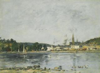 Eugène Louis Boudin - Caudebec-En-Caux, Le Quai De La Seine