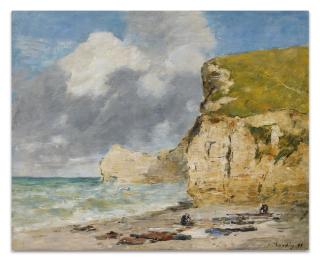 Eugène Louis Boudin - Etretat. La Falaise D\'Amont