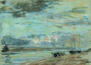 Eugène Louis Boudin - La plage à Trouville
