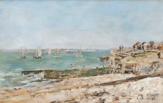 Eugène Louis Boudin - Villerville, Le Rivage