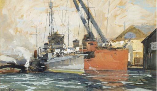 Eugene-Louis Gillot - Navires En Réparation Dans Le Port de Toulon