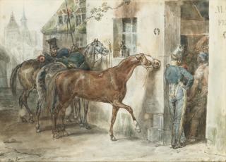 Eugène-Louis Lami - Chez Le Maréchal Ferrant