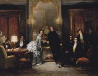 Eugène Louis Lami - Elegant Gathering At The Salon of The Countess Samoiloff