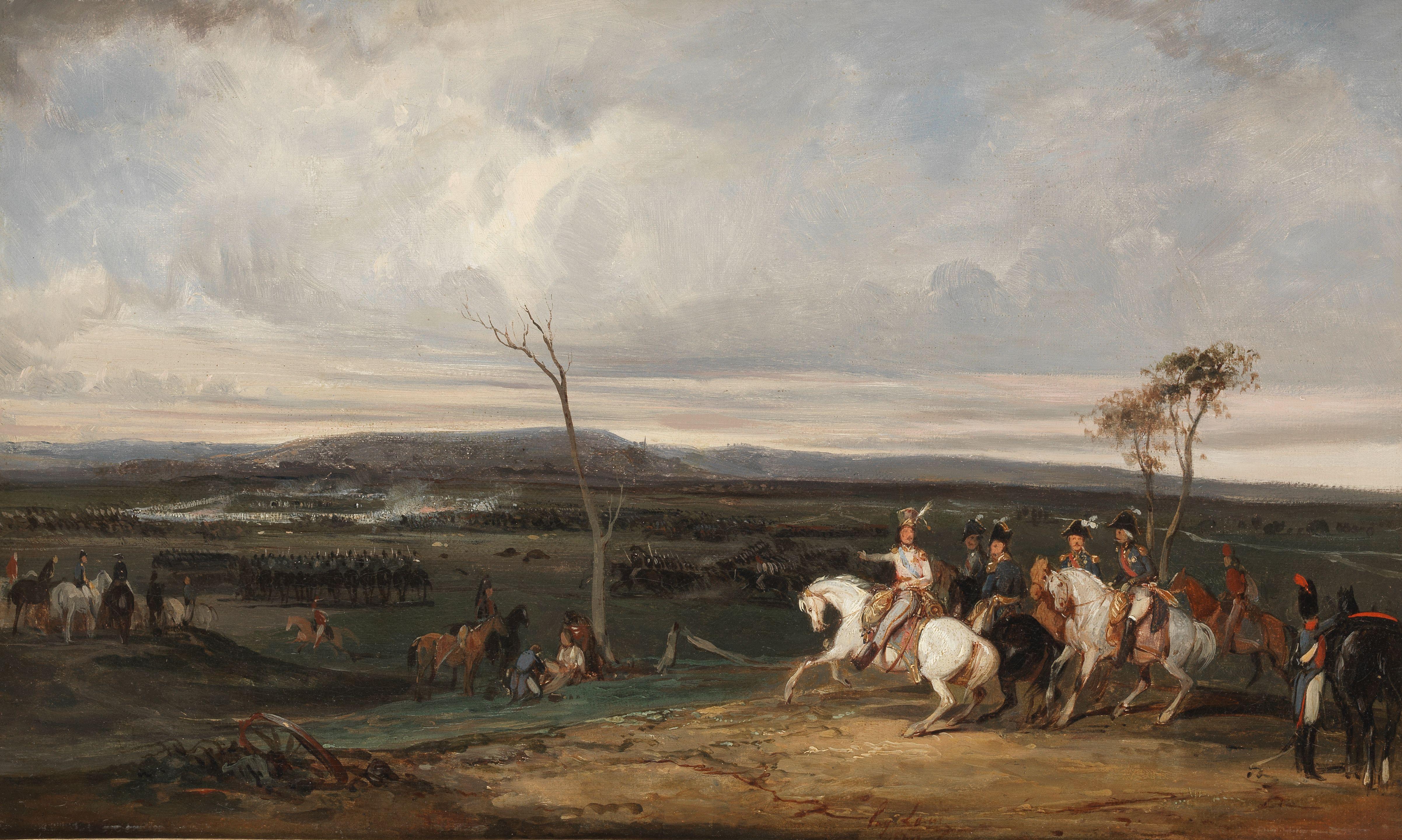 Eugène Louis Lami - Joachim Murat And Jean Lannes At The Battle Of Wertingen, 1840