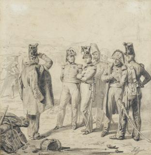 Eugène-Louis Lami - Le Duc De Nemours Dans La Tranchée Au Siège De La Citadelle D\'Anvers