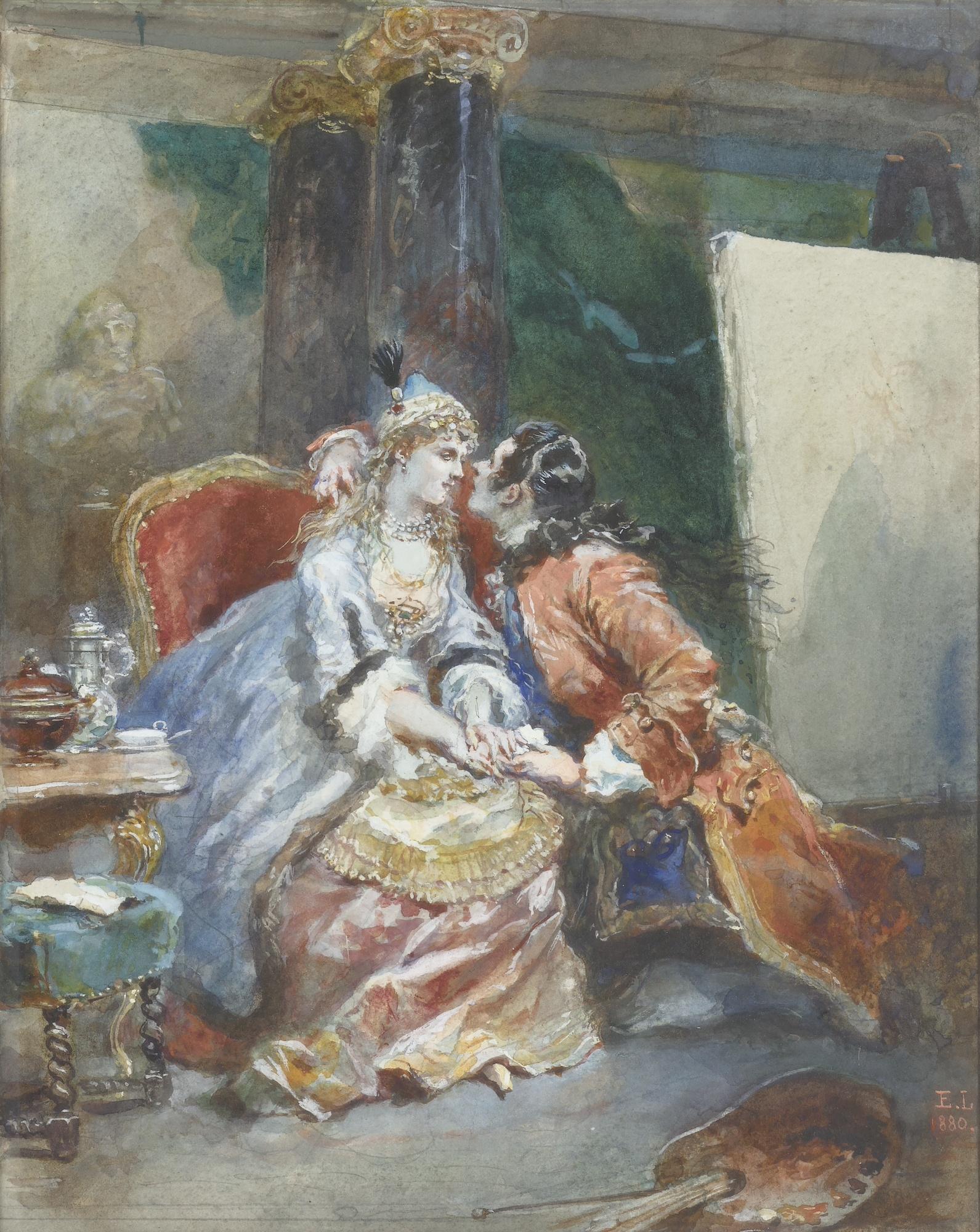 Eugène-Louis Lami - Le Sicilien Ou L\'Amour Peintre