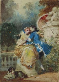 Eugène-Louis Lami - Les lettres d\'amour\'